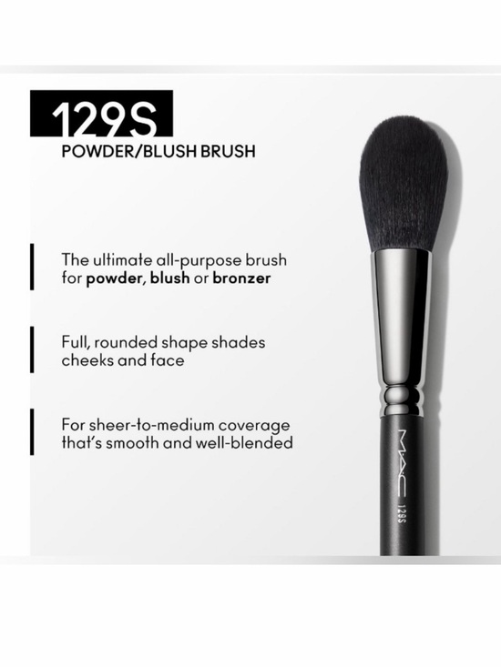 MAC Cosmetics Other - Mac 129S Powder/Blush Makeup Brush Synthetic Bristles Brand New Authentic